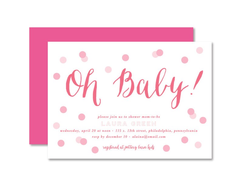 Oh Baby Mom to be Baby Shower Invitation