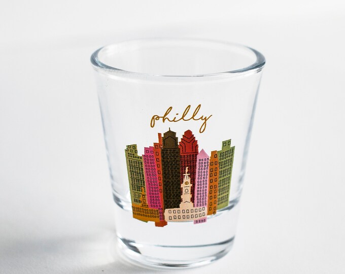 Philadelphia Skyline shot glass