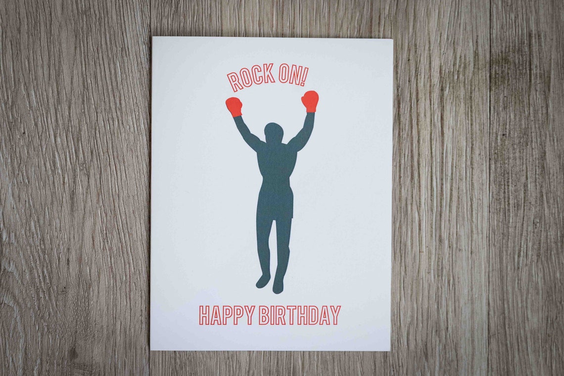 Birthday Card Rocky Birthday Card Rocky Balboa Card Philly - Etsy