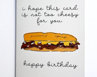 Cheesesteak Birthday Card