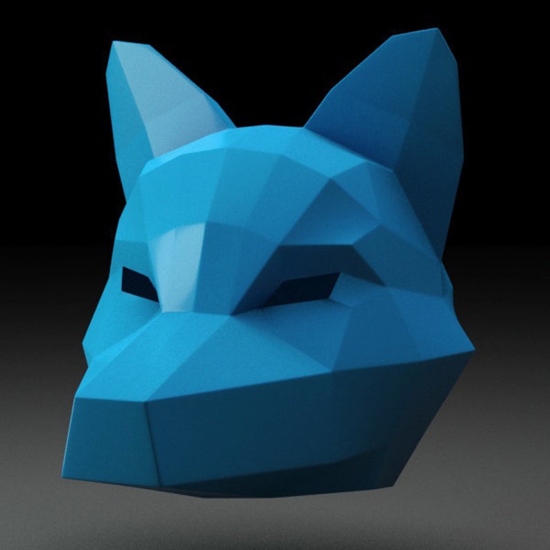 FOX MASK costumes papercraft printable PDF digital cosplay Etsy