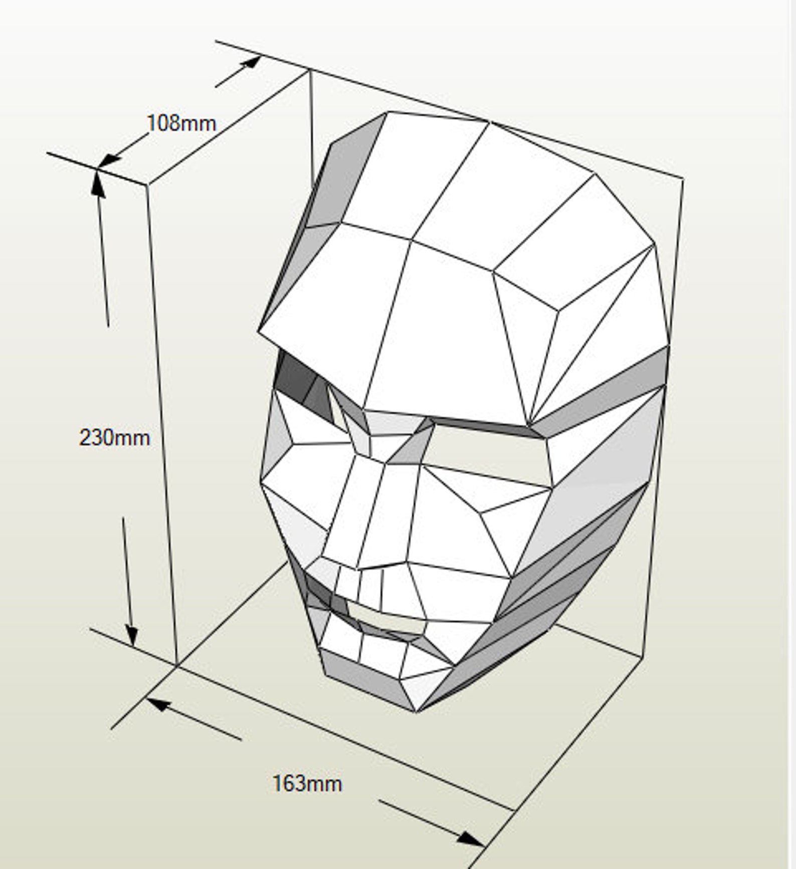 Lowpoly Face Mask Costumes Papercraft Printable PDF Digital - Etsy