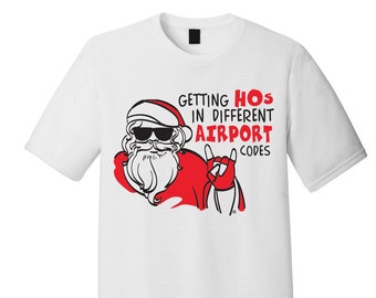 Getting Hos in Different Airport Codes Christmas Shirt