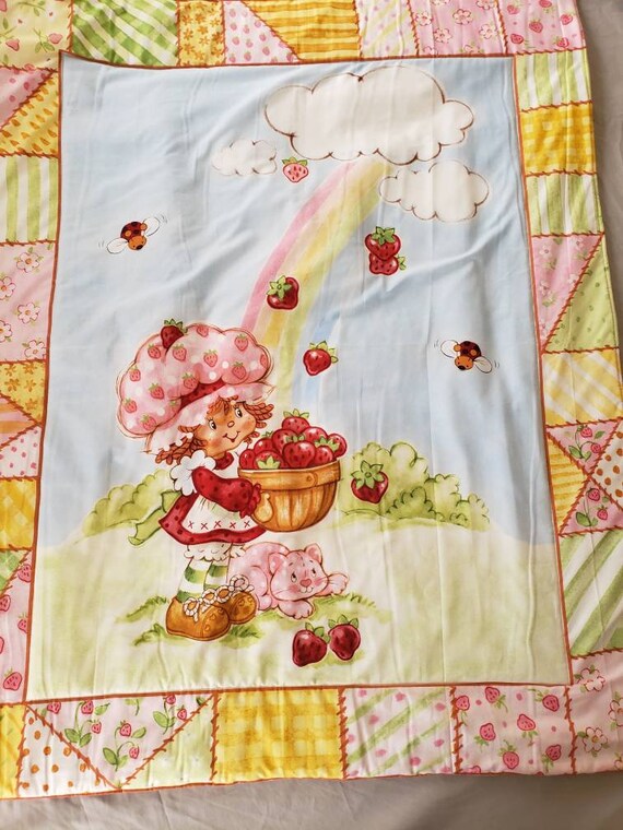 Strawberry Shortcake Baby Blanket/ Quilt/ Only One. Vintage Etsy