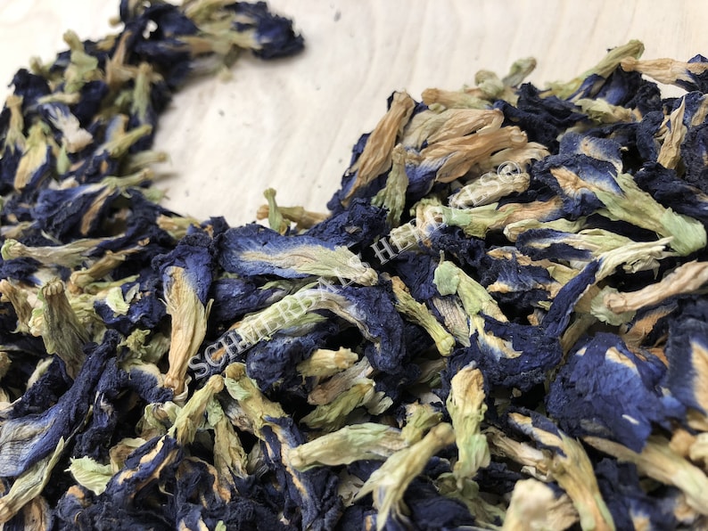 Dried All Natural Butterfly Pea Whole Flower, Clitoria ternatea, for Sale from Schmerbals Herbals