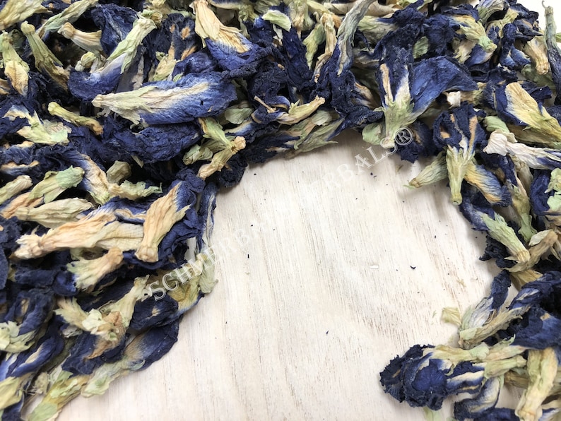 Dried All Natural Butterfly Pea Whole Flower, Clitoria ternatea, for Sale from Schmerbals Herbals