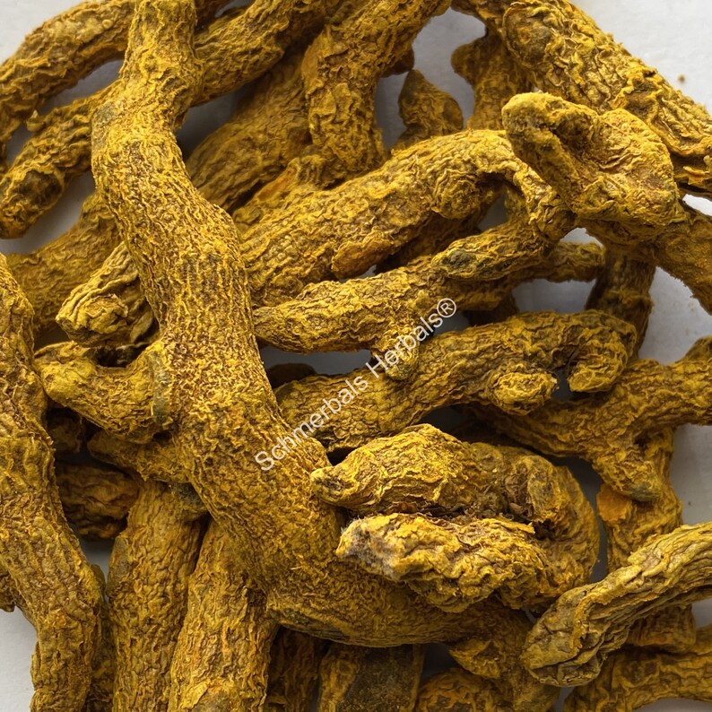 All Natural Common Turmeric Rhizome Pieces, Curcuma longa for sale from Schmerbals Herbals