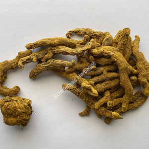 All Natural Common Turmeric Rhizome Pieces, Curcuma longa for sale from Schmerbals Herbals