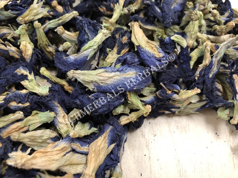 Dried All Natural Butterfly Pea Whole Flower, Clitoria ternatea, for Sale from Schmerbals Herbals