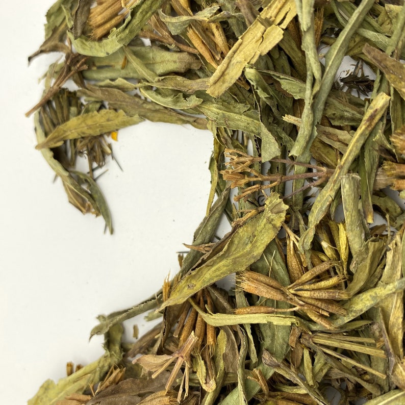 Dried Pericon, Tagetes lucida Leaf for Sale from Schmerbals Herbals. Otherwise known as Sweet Mace Marigold, Sweet Scented Marigold, Mexican Marigold, Mexican Mint Marigold,  Mexican Tarragon, or Yerbaniz