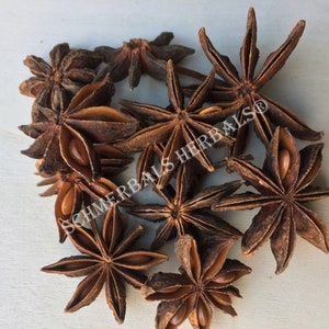 Dried Star Anise Whole Flower and Flower Pieces, Illicium verum, for Sale from Schmerbals Herbals