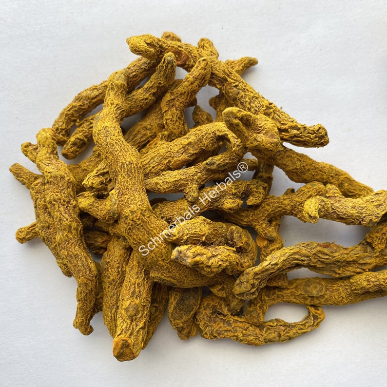 All Natural Common Turmeric Rhizome Pieces, Curcuma longa for sale from Schmerbals Herbals