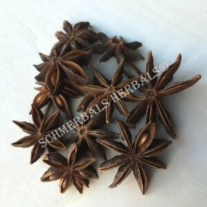 Dried Star Anise Whole Flower and Flower Pieces, Illicium verum, for Sale from Schmerbals Herbals