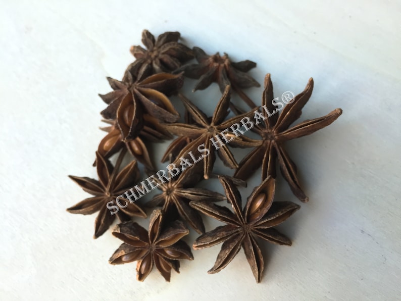 Dried Star Anise Whole Flower and Flower Pieces, Illicium verum, for Sale from Schmerbals Herbals