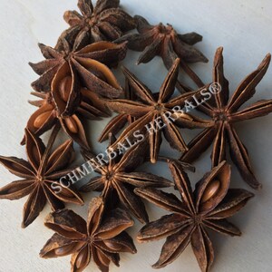 Dried Star Anise Whole Flower and Flower Pieces, Illicium verum, for Sale from Schmerbals Herbals