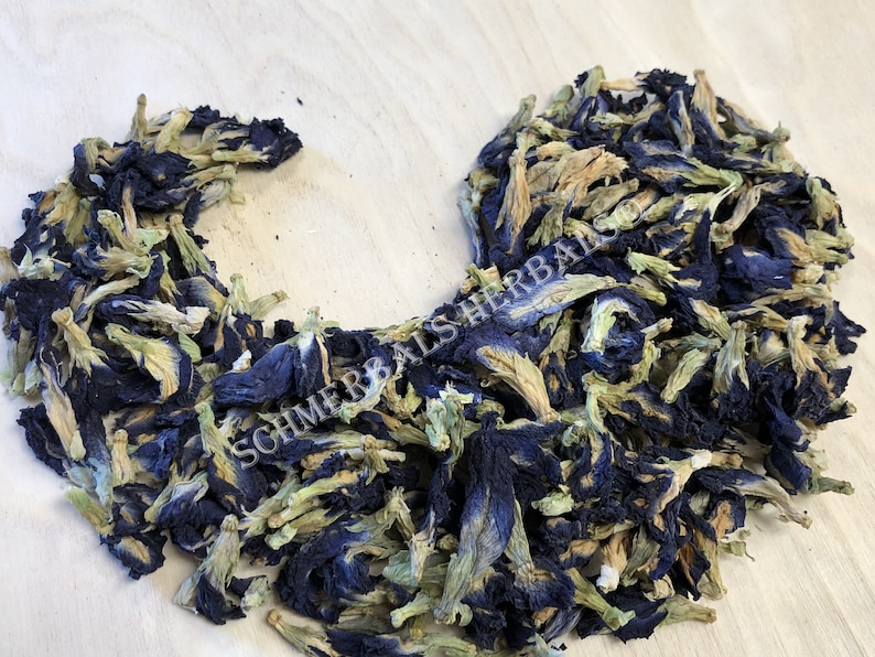Dried All Natural Butterfly Pea Whole Flower, Clitoria ternatea, for Sale from Schmerbals Herbals