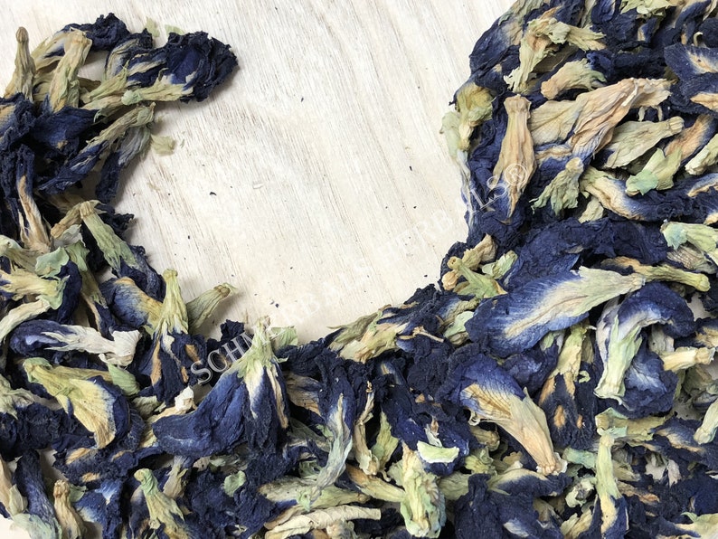 Dried All Natural Butterfly Pea Whole Flower, Clitoria ternatea, for Sale from Schmerbals Herbals