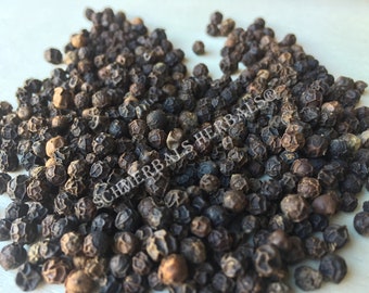 Pepper, Piper nigrum, Whole Black Peppercorns ~ Schmerbals Herbals®