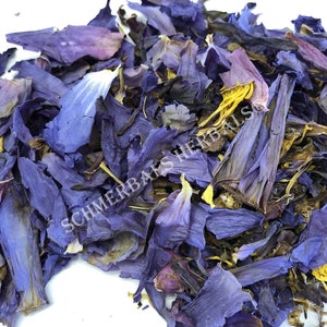 Blue Lotus, Nymphaea caerulea, Deep Purple Thai™ Pure Petals and Stamens ~ Schmerbals Herbals®