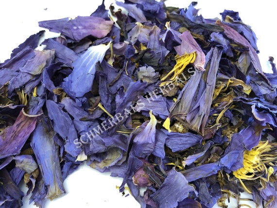Blue Lotus, Nymphaea caerulea, Cut and Sifted "Deep Purple Thai" Organic ~ Sacred Herbs and Spices from Schmerbals Herbals