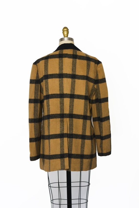 Vintage 1970s 1980s Plaid Blazer Coat - image 7