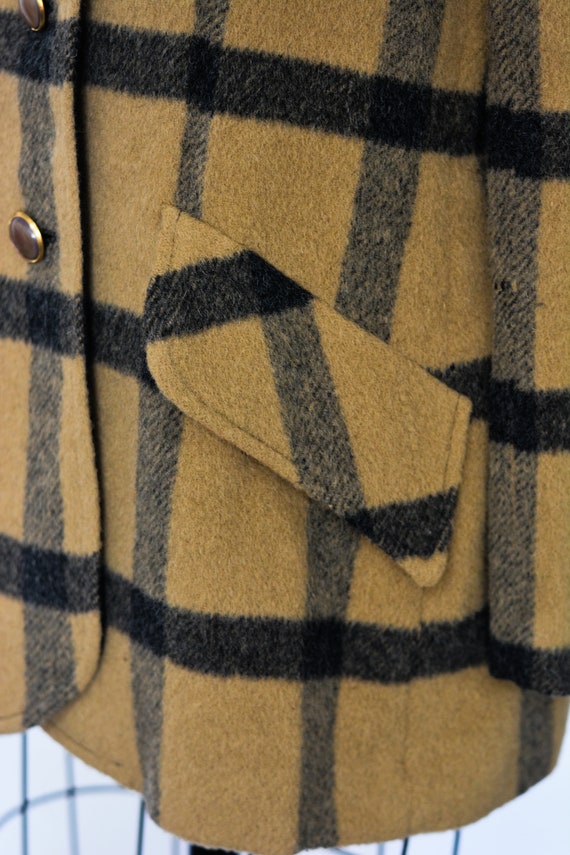 Vintage 1970s 1980s Plaid Blazer Coat - image 5