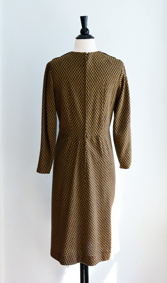 Vintage 1960s Herringbone Dress by Carlyle|28" Wa… - image 6
