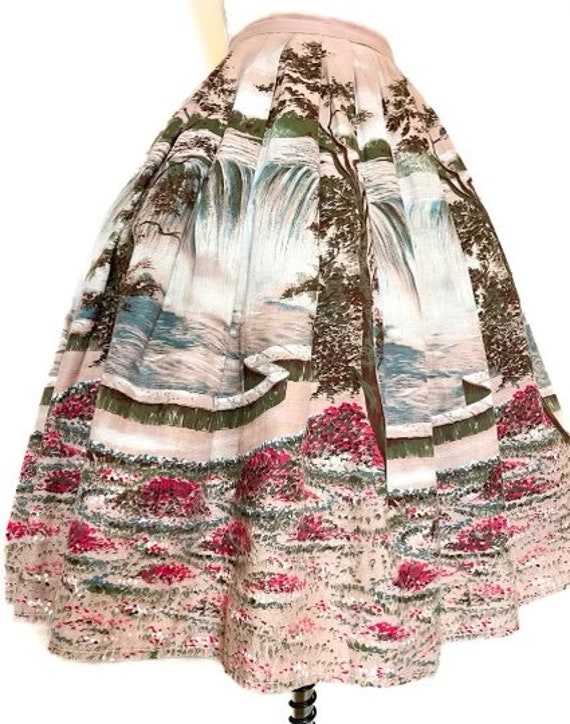 Vintage 1950s Novelty Print Skirt - image 2