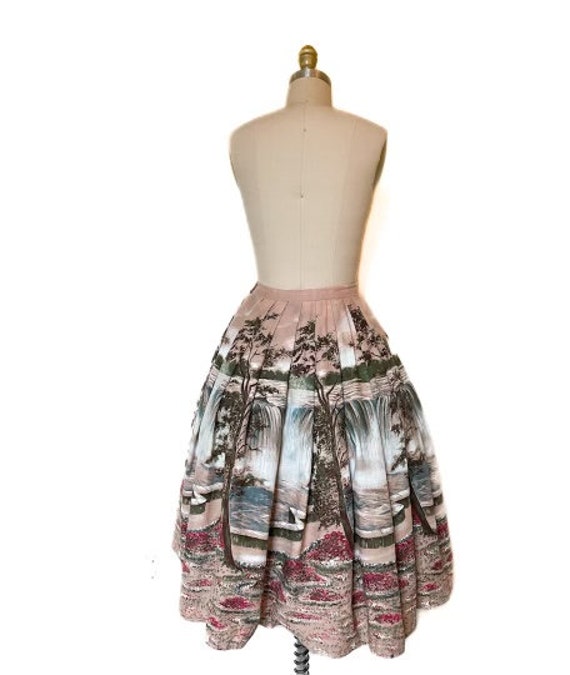 Vintage 1950s Novelty Print Skirt - image 4