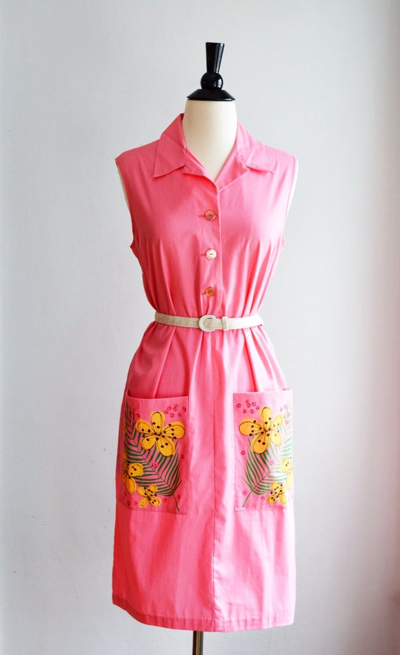 1940's/50's Handpainted Spring Dress by Princess P