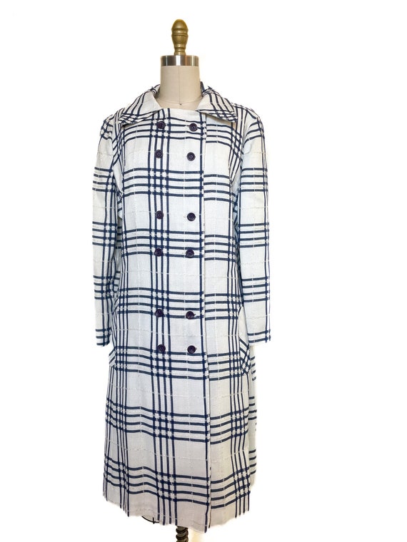 1960s Plaid Linen Spring Jacket