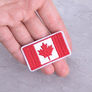 Kanada Flagge Eisen Auf gestickter Aufnäher 50 mm, kanadische Flagge, Ahornblatt Emblem Applikation für Jacke Tasche T-Shirt Hut Abzeichen, Souvenir - 2 &quot;