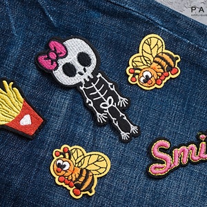 Embroidered Ice Cream Cone Patch, Pink Girly Food Applique, Iron-On Badge (85mm) image 9
