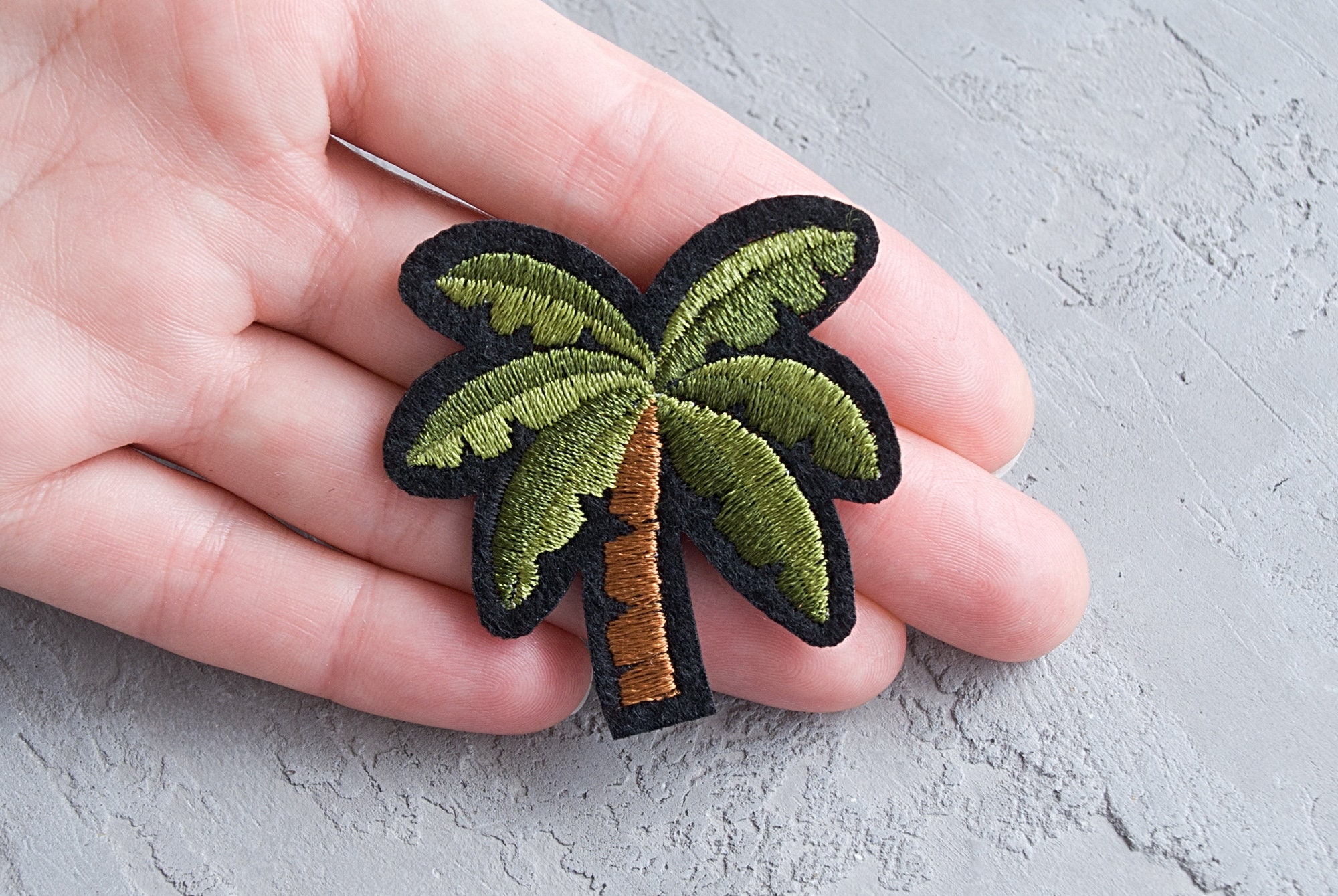 Palm Tree patch 50mm Clothes embroidered Iron on patch | Etsy