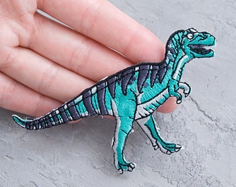 Dinosaurier Bügelbild, Dinosaurier Applikation, Jurassic Paläontologie Applikation, 10cm Jacken Dekoration