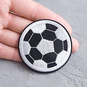 Soccer ball patch 56mm, Sport embroidery iron-on  patch, Football Emblem - 2 3/16"