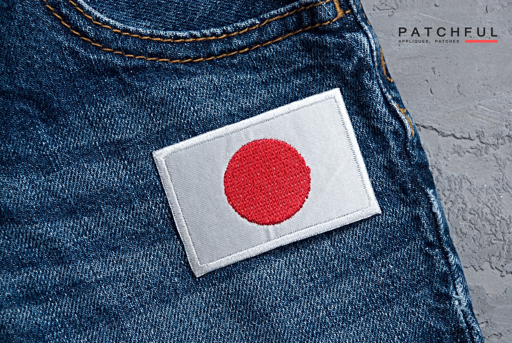Japan Flag Patch 60mm, Souvenir Gift, Travel Iron-on Badge