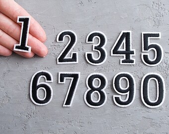 Embroidered Iron on Numbers - Etsy