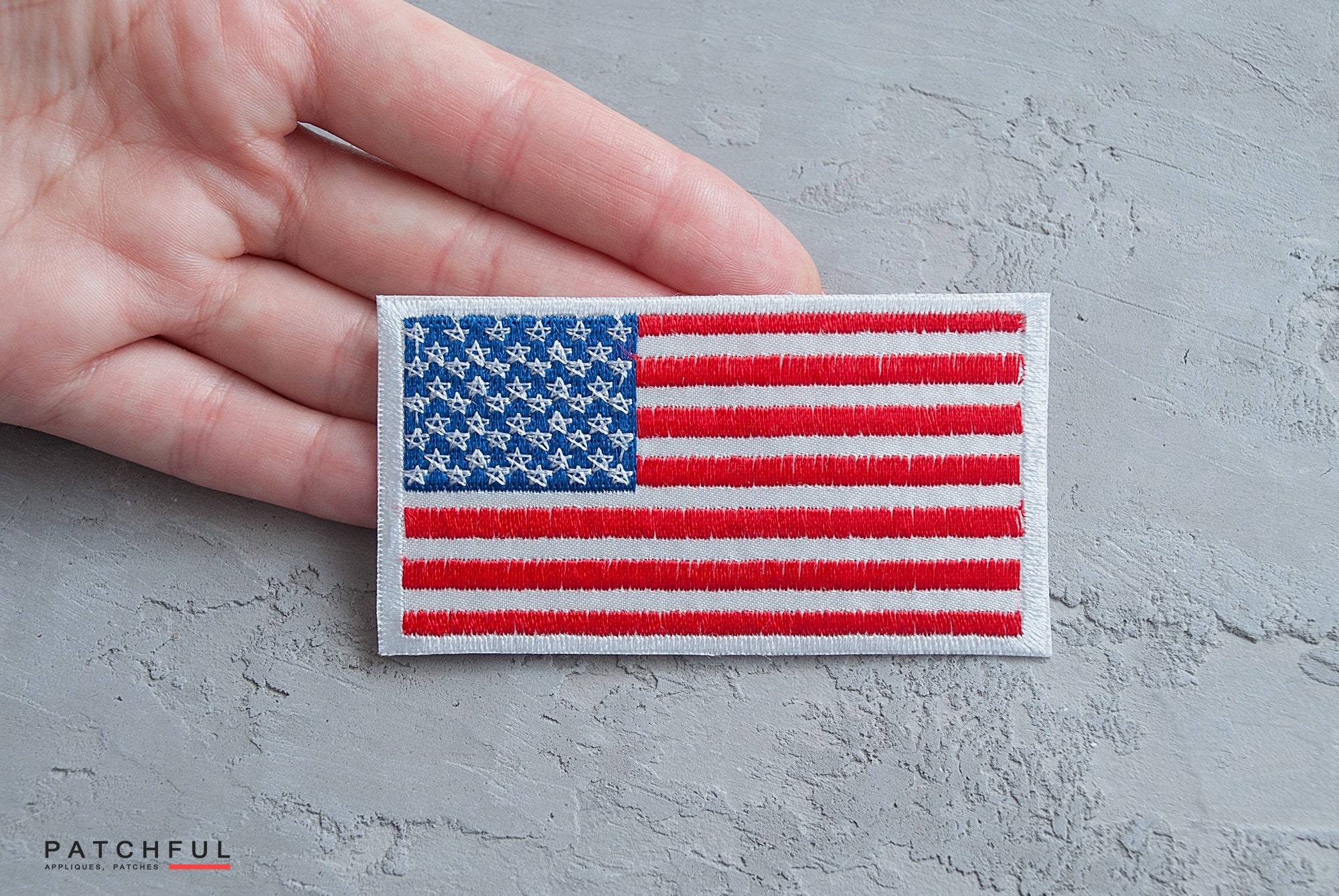 American Flag Patch 60 or 86mm, USA Flag Badge, Flag Applique, DIY