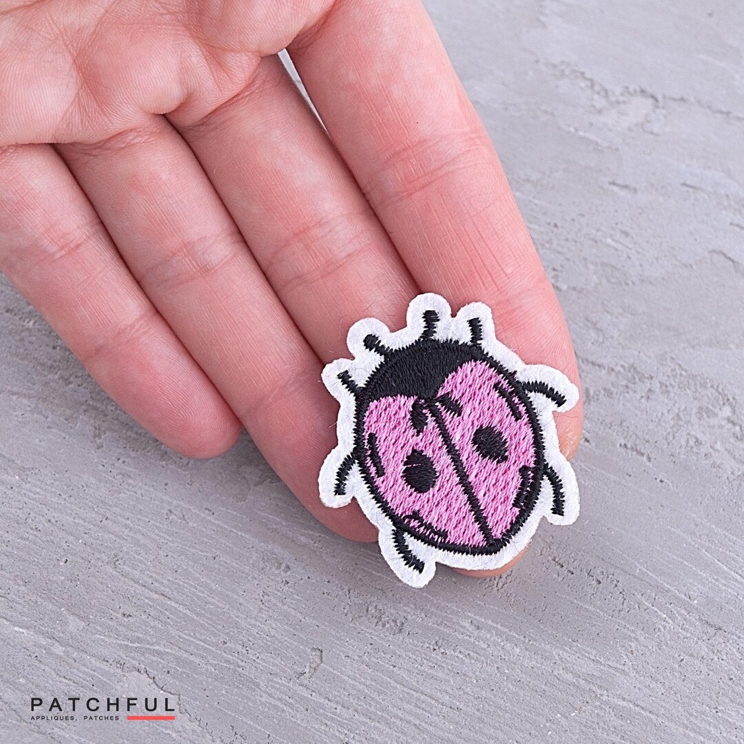 Tiny Ladybird Iron-on Patch 50mm or 2". Insect Bug Embroidered Applique ...