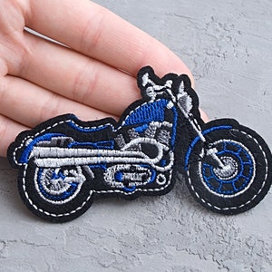 Bike patch. Embroidered Iron on Patch. Motorcycle Badge. Motorbike patch Jacket Badge - 3 15/16&quot;