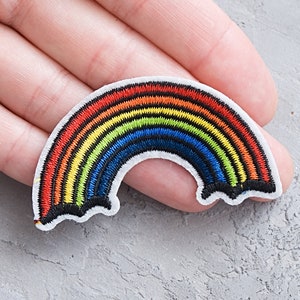 Rainbow Pride-märke 60 mm, Ryggsäcksjacka-tillbehör, Broderad strykapplikation, DIY-märke - 2 3/8"
