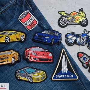 thumbnail image 2 of Route 66 Iron-On Patch – Embroidered Cloth Badge For Motorcycle, Biker, USA Theme, UK Made 2 of 2