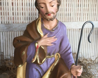 NEW COLORS! Replacement Metal Shepherd Staff Hook , Fits a  5-6&quot; Tall Vintage Joseph Christmas Nativity Figure for Manger Creche Decoration