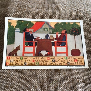 NOS Circa 1900's Antique Vintage Authentic Reinthal & Newman, Artista Assinado Lou Mayer Cartão Postal The Man Friend, No.
