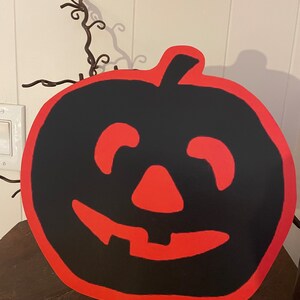 Now Sizes Up To 10" Vintage 1920's Style Orange Black JOL Pumpkin Halloween Hand Cut Cardstock Decoration,Framing Etc, Cupcake Toppers Too