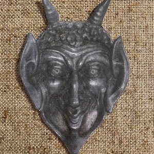 Sizes Up To 15" Vintage Style Devil Head Face Gargoyle Monster Halloween Hand Cut Cardstock Decoration, Framing, Cupcake Toppers Too