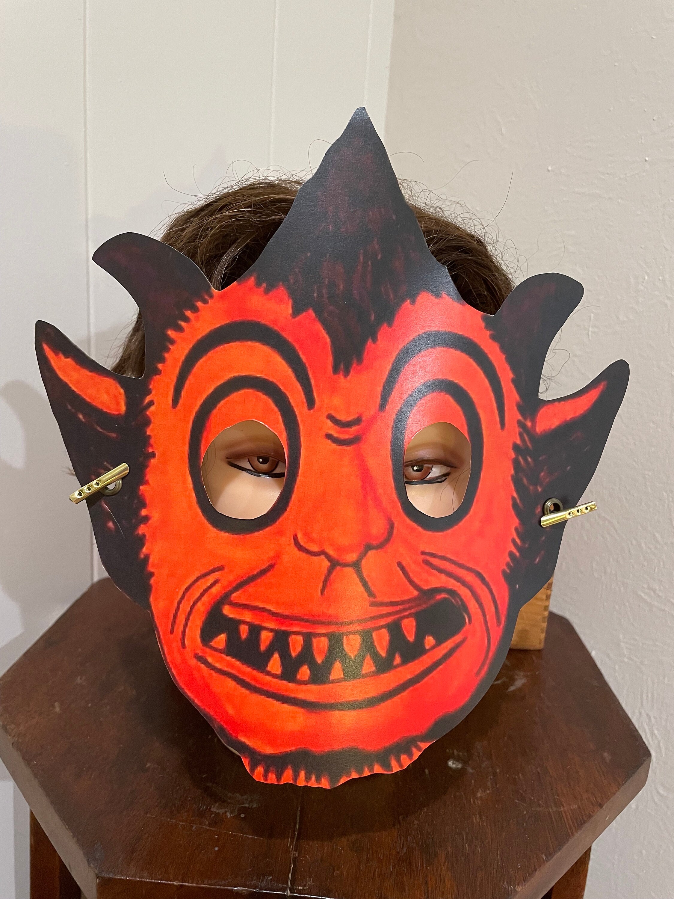 ADULTOS Y NIÑOS Estilo vintage Diablo Krampus Vampiro Máscara de Halloween  Disfraz Accesorio para fiesta de disfraces, Vestir, Conjunto de decoración  de cartulina B - Etsy México, image size:2250x3000