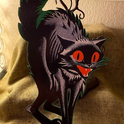 NOS Vintage Style Authentic Beistle 2 Sided Cutout Arched Back