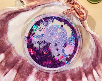 Pastel Nightskies Shaker Charm / Dreamcore Webcore Acrílico Glitter Shaker Charm